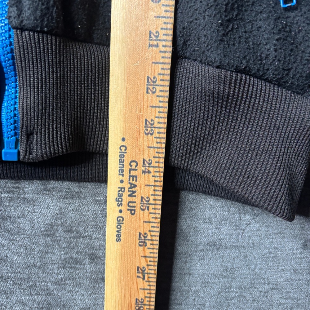 Vintage 90s Columbia Sportswear Fleece Jacket Mens M Black Blue Colorblock USA - Picture 9 of 11